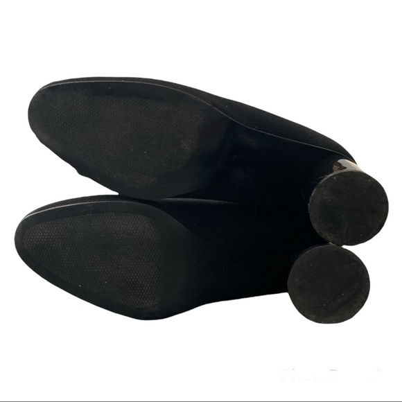 Zara Basic Black Fabric Round Heel Booties - Picture 7 of 7